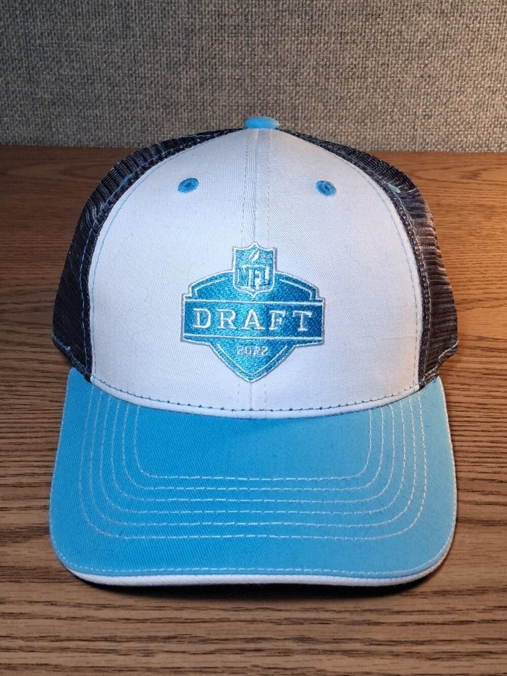 NFL Draft 2022 Ballcap - Light Blue Black White Hat Baseball Cap Adjustable